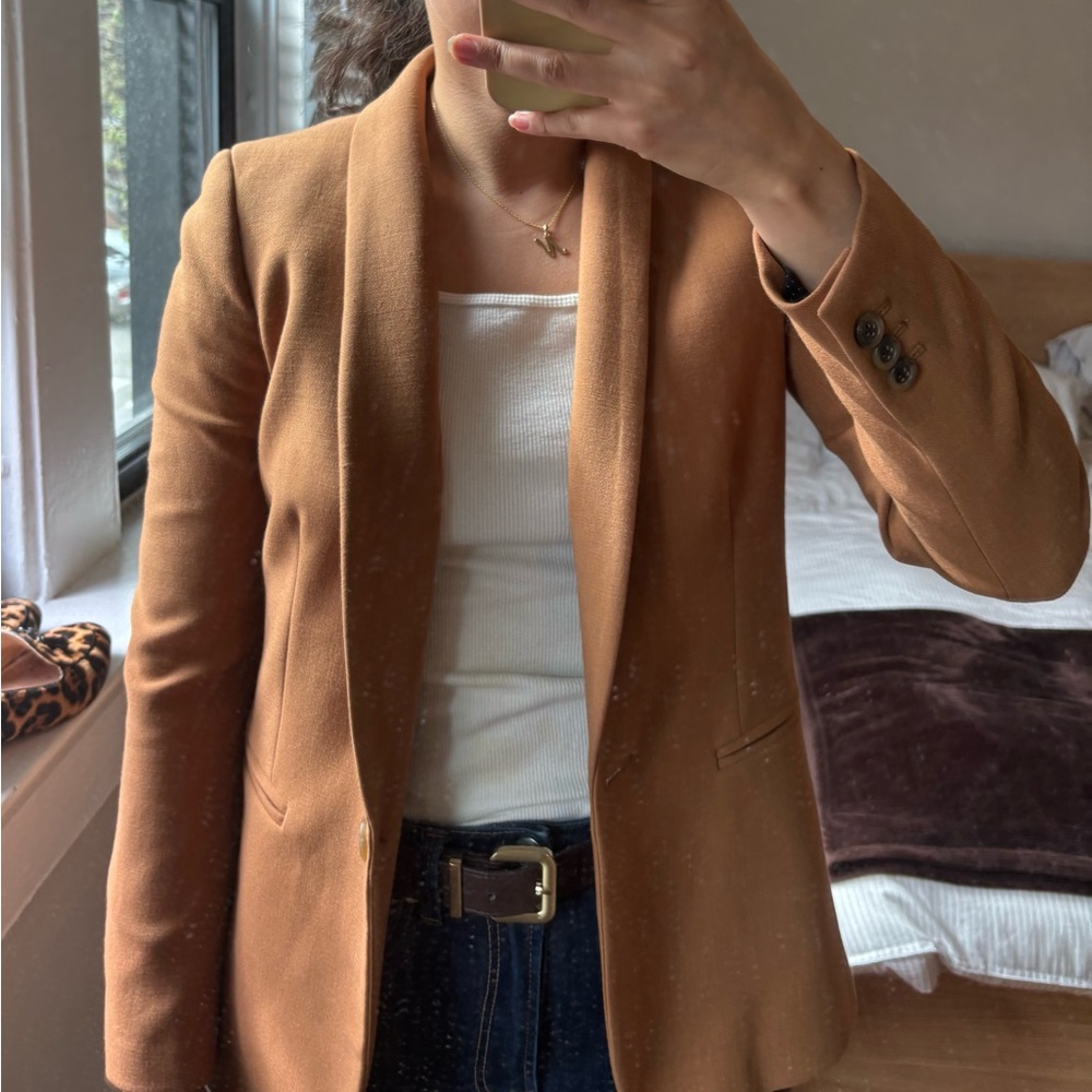 J. Crew Tan Blazer Classic Tailored Suit Jacket